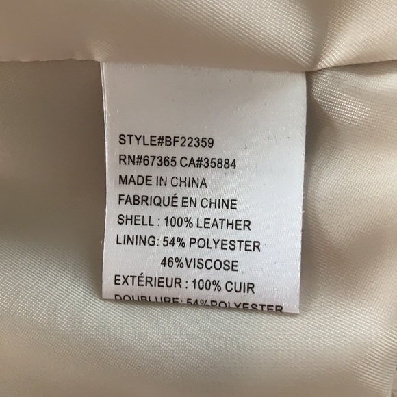 BB Dakota Kenrick Leather Draped Front Jacket - Picture 12 of 13